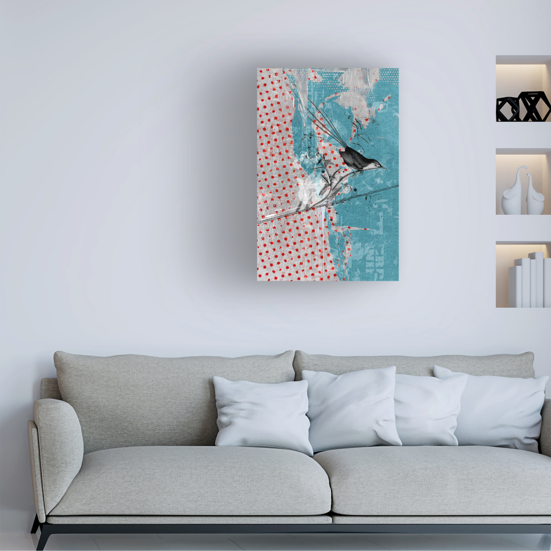 Canvas Wall Art - Teis Albers 'Conjunction' Wall Art for Living Room, Bedroom, or Office Décor by Trademark Fine Art - 12 x 19 Inches