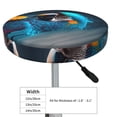 thumbnail image 2 of Modern Style Blue Parrot Round Bar Stool Seat Covers, Elastic Round Chair Cover Stool Seat Slipcover Bar Stool Cushions Round Pad for 12-14 inch, 2 of 5