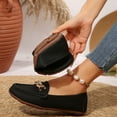 thumbnail image 5 of CHICVOMEY Comfort Flats for Women Non-Slip Women Loafers with Gold Chain Soft Slip-On Flats Casual & Work for Loafers, 5 of 6