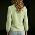thumbnail image 3 of cocolona Ruffle V Neck Blouses for Women Long Sleeve Solid Color Shirts Fall Trendy Casual Vacation Outfits Tops, 3 of 5