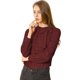 thumbnail image 3 of AllegK Camide cuadros de cuadrícucon cuello de pajaripamujer Blusas de trabajo de oficiRojo oscuro M, 3 of 6