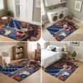 thumbnail image 5 of Eagle Pumpkins Fall Area Rugs 4'x6', Washable Small Throw Rugs for Office Bathroom, Blue Floral Patriotic Thanksgiving Indoor Outdoor Rug Non-Slip Low Pile Carpet Runner Reversible Floor Mats, 5 of 8