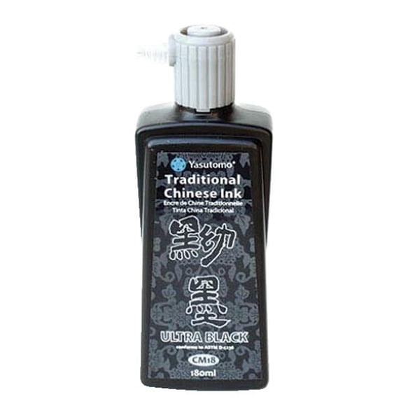 Yasutomo 1540362 Traditional Chinese Ink, 180 ml - Black