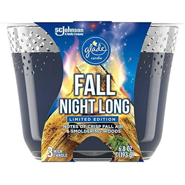 Glade Candle, Fragrance Candle Infused with Essential Oils, Air Freshener Candle, 3Wick Candle