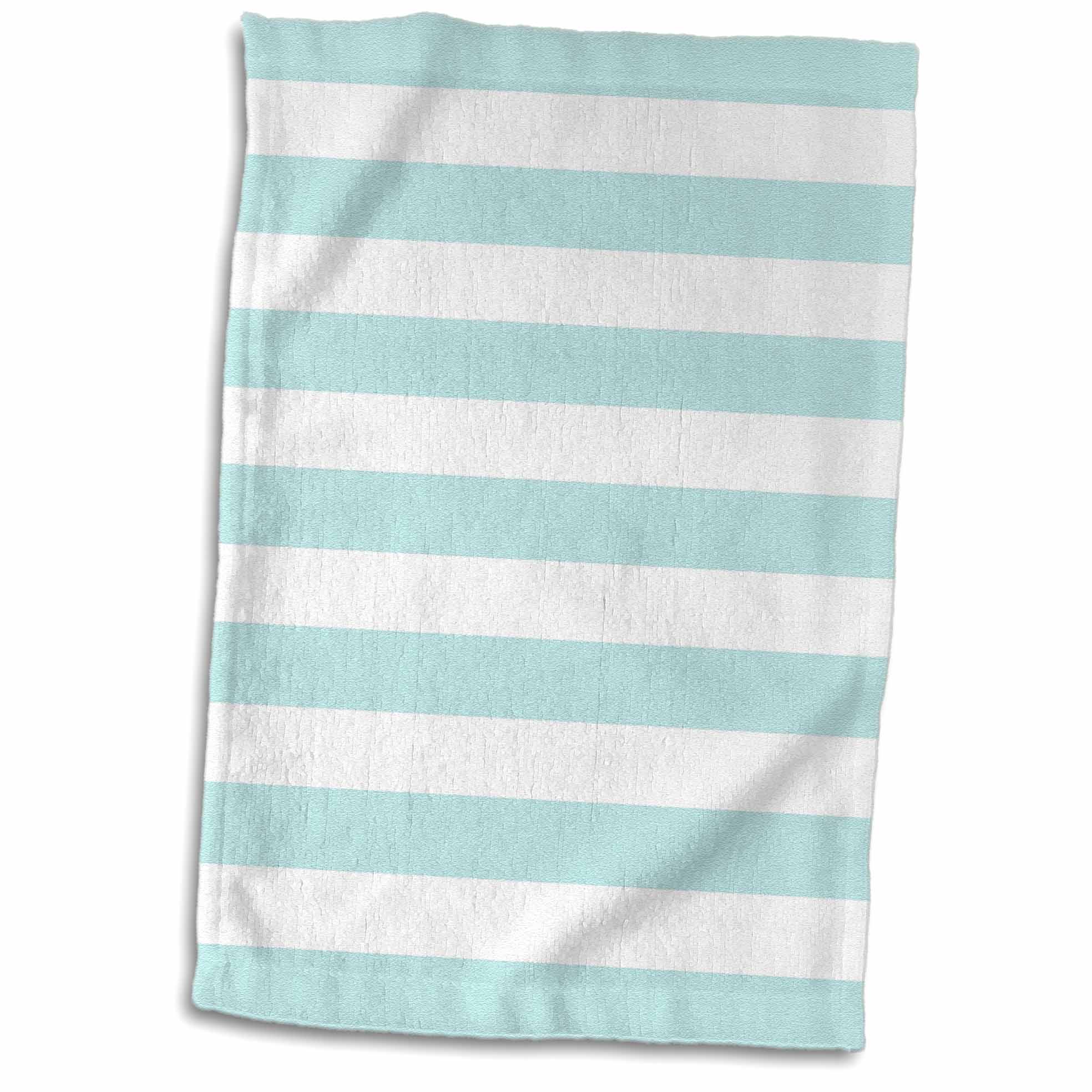 3dRose Mint and White Striped pattern retro nautical pastel