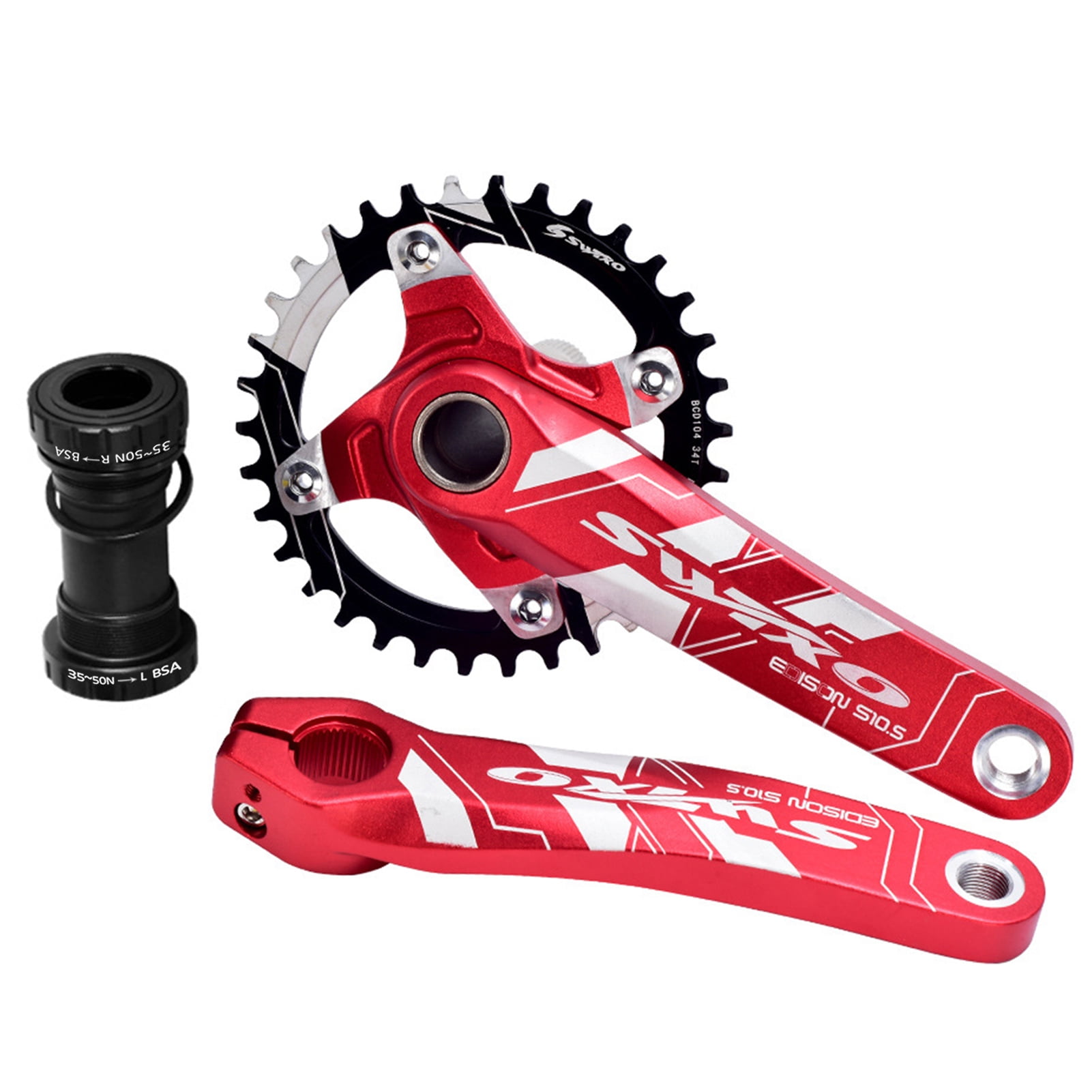 SWTXO 170mm 104 BCD Crankset Crank Arm Set MTB Mountain Bike Crank Set