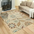 thumbnail image 3 of Maples Rugs Reggie Bohemian Floral Beige Non Slip Indoor Area Rug, 5' x 7', 3 of 7