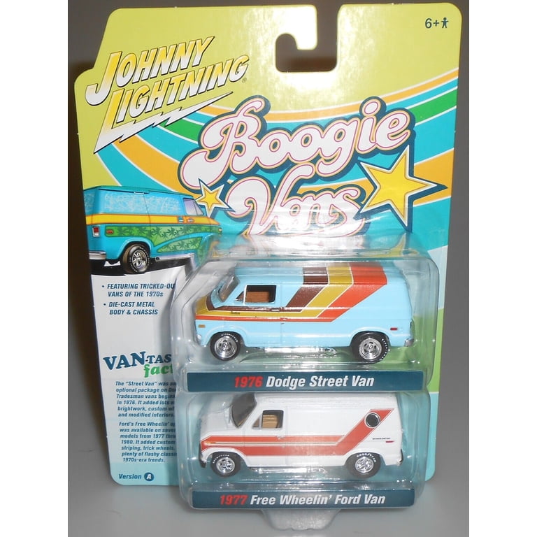Johnny Lightning Boogie Vans, Diecast Vintage Toy Cars Set, 1976