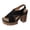 Black, variant on Rokment Women's Platform Chunky Block High Heels Dressy Sandals Fashion Casual Cross-Band Comfortable Summer Heeled Dress Pumps for Business Office