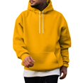 thumbnail image 2 of Dwelliawo Yellow Sweatshirts for Men Long Sleeve Crewneck Sweatshirts Essentials Casual Fleece Hoodies with Pocket Lightweight Pullover Hoodies XL, 2 of 4