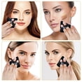 thumbnail image 4 of 4 Pieces Triangle Powder Puffs Face Cosmetic Powder Puff Washable Reusable Soft Plush Powder Sponge Makeup Foundation Sponge for Face Body Loose Powder Wet Dry Makeup Tool, 4 of 5