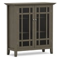 thumbnail image 2 of Simpli Home Bedford 39 inch Wide Solid Wood Transitional Medium Storage Cabinet in Farmhouse Grey, 2 of 5