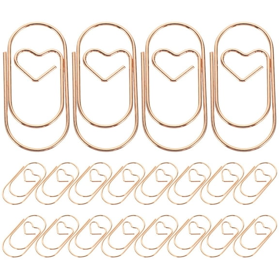 20Pcs Metal Paperclips Small Paper Clips Novelty File Clips Exquisite Small Paperclips Office Stationery
