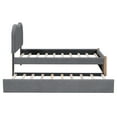 thumbnail image 5 of Harper & Bright Designs Twin Size Upholstered Platform Bed with Trundle, Modern Berber Fleece Bed Frame for Boys Girls Bedroom, Gray, 5 of 10