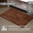 thumbnail image 4 of Home Weavers Classy Cotton Tufted Bath Rug, Soft & Absorbent, Machine Washable, 17"x24", Chocolate, 4 of 10
