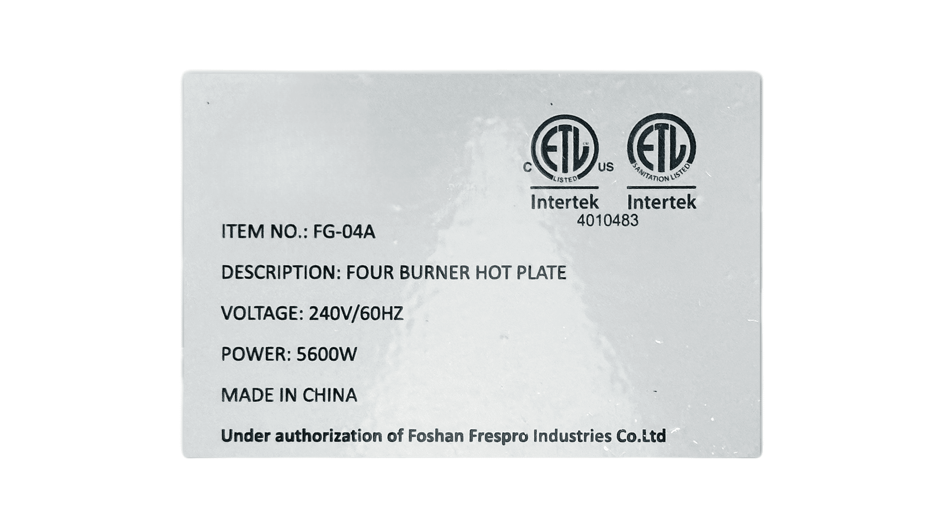 5600W Commercial Electric Four Burner Hot Plate Stove Range 240V, Heavy Duty Hot Plate, NSF Certified