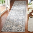 thumbnail image 2 of SAFAVIEH Moondust Daragh Floral Polyester Runner Rug, Ivory/Grey, 2' x 9', 2 of 8