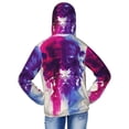 thumbnail image 4 of Cauagu Dual Skulls Colorful Fusion Print Sun Protection Jacket for Teen,Full-Zipper Long Sleeve Sun Shirts with Pockets UV Hoodie Shirts Outdoor Athletic Jacket-Large, 4 of 7