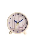 thumbnail image 1 of Reloj despertador pequeño redondo, función de luz nocturna silenciosa, reloj despertador de noche para estudiantes, reloj despertador digital (bosque) v Feliz Sencillez, 1 of 3
