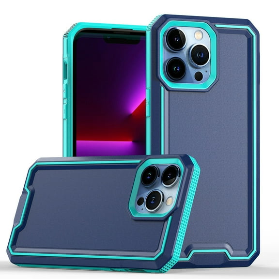 For iPhone 12 & iPhone 12 Pro Rank Tough Strong Modern Fused Hybrid Case Cover - Blue