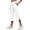 White, variant on Floleo Women's solid cropped pants with elastic drawstring waist side pockets and side slits for summer casual daily wear relaxed fit capri trousers