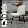 thumbnail image 5 of CICIMLU Modern Kitchen Dining Chairs Set of 4,With Black Metal Legs,Waterproof Faux Leather Armless Side Chairs for Living Room,Restaurant,Durable & Easy to Clean,White, 5 of 7