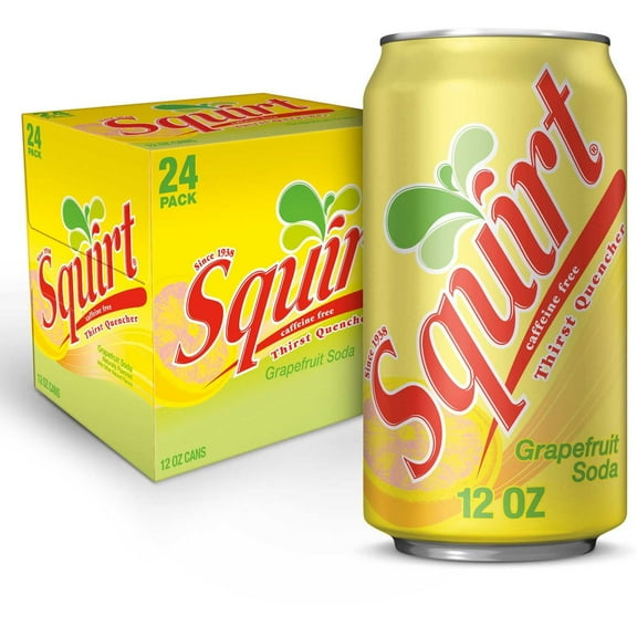 Squirt Citrus Soda, 12 fl oz Cans, 24 Pack