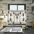 thumbnail image 4 of Yayeee Kitchen Curtains Tier Pair Light Filtering 27"x24" Rod Pocket Short Cafe Window Panel, Gray Cartoon Pattern, 4 of 7