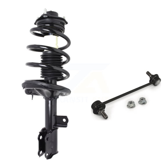 Transit Auto Front Left (Driver Side) Complete Shock Assembly and TQ Link Kit for Car Kia Forte Koup Forte5 KSS-104553