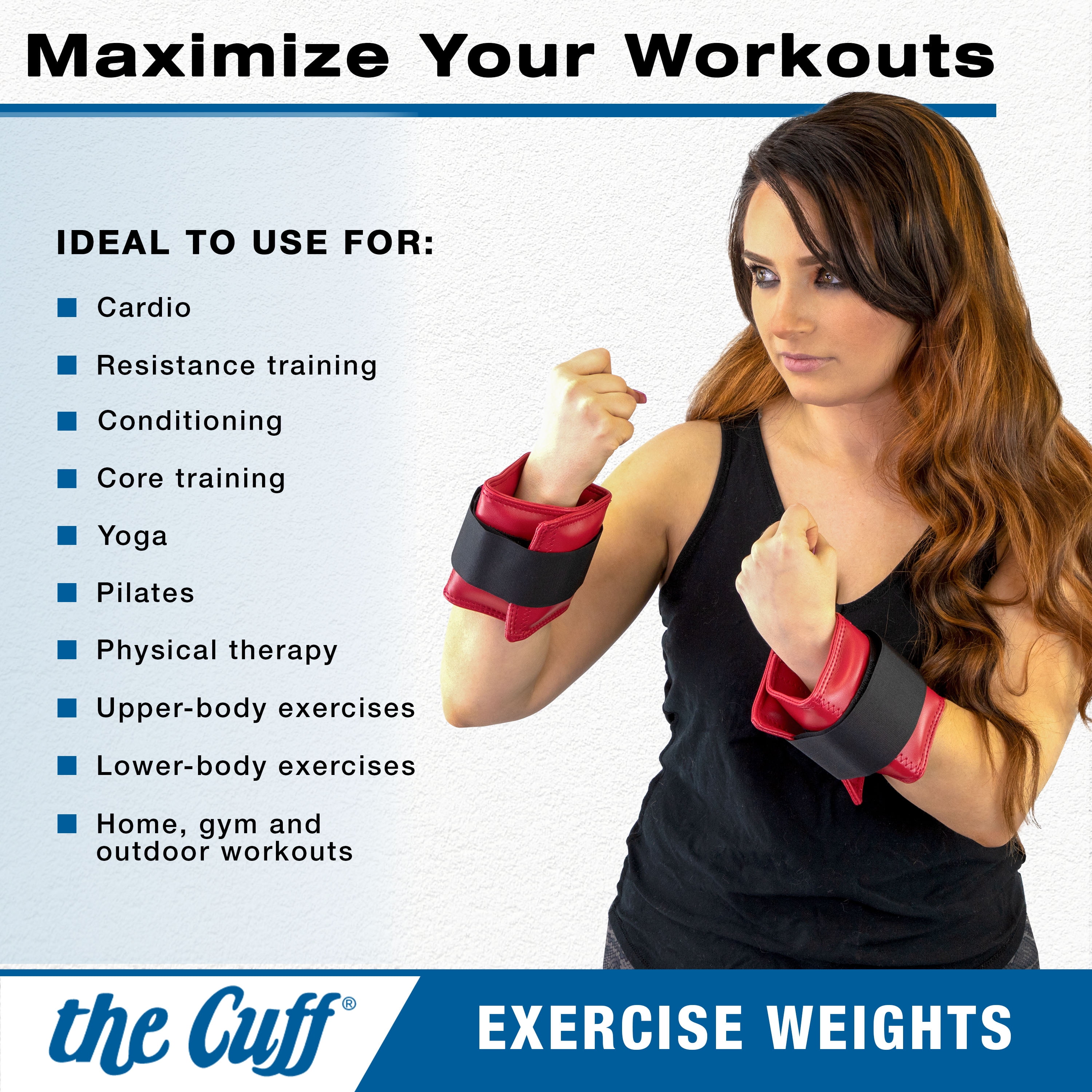 The Cuff Original Adjustable Ankle and Wrist Weight for Training, Dance, Running, Cardio, Aerobics, Toning, and Physical Therapy,16 Piece Set (2 each: 1,1.5,2,2.5,3,4,5; 1 each: 7.5,10)