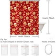 thumbnail image 5 of Christmas Shower Curtain Gingerbread Man Snowflake Holiday Bathroom Decor, Red Christmas Bathtub Curtain with Candy Cane Glove, Fun Cute Winter Bathroom Accessories 70X70IN, 5 of 6
