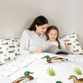 thumbnail image 5 of jejeloiu Country Farm Mallard Full Size Comforter Sets,White Brown Green Bedding Sets For Boys Teens Reversible 3pcs, 5 of 8