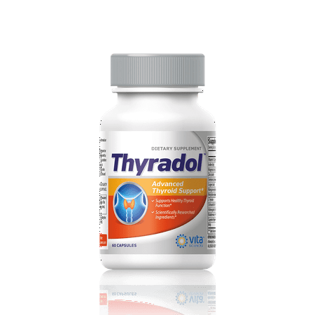 Thyroid Support Supplement Formula with Natural Iodine for Metabolism, Weight Loss, Daily Energy and Clarity of Mind. Thyradol with Natural Ingredients- Soy and Gluten Free | 60 ct.
