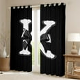 thumbnail image 2 of Erosebridal Kawaii Initial Letter Curtains and Drapes (38x45), Monogrammed K 30%-50% Blackout Curtains for Bedroom, Ribbon Cow Curtains for Living Room, Window Curtains Bedroom Decoration, 2 of 6