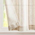 thumbnail image 3 of Cortinas Jinchan de lino a rayas para cocina, 66 x 76 cm, 2 paneles, 3 of 8