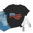 thumbnail image 2 of HEILAU 4th of July Shirts for Women American Flag Graphic Tees Independence Day Casual V Neck Short Sleeve T Shirt Patriotic T Shirts, 2 of 3