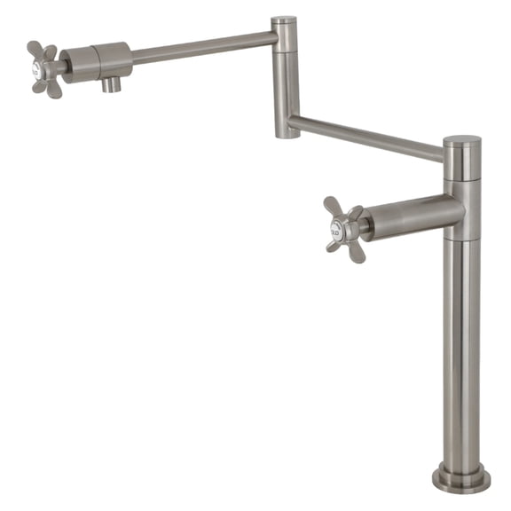 Kingston Brass KS4708BEX Essex Deck Mount Pot Filler Faucet, Brushed Nickel