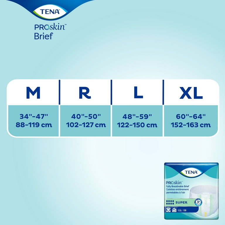 TENA Super Heavy Absorbency Disposable Adult Incontinence Briefs