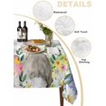 thumbnail image 2 of Easter Bunnies Table Cloth, Waterproof Tablecloth for Rectangle Tables, Spring Eucalyptus Easter Eggs Gray Plaid Reusable Washable Fabric Table Cover for Restaurant Kitchen Dining Tables 60"x102", 2 of 9