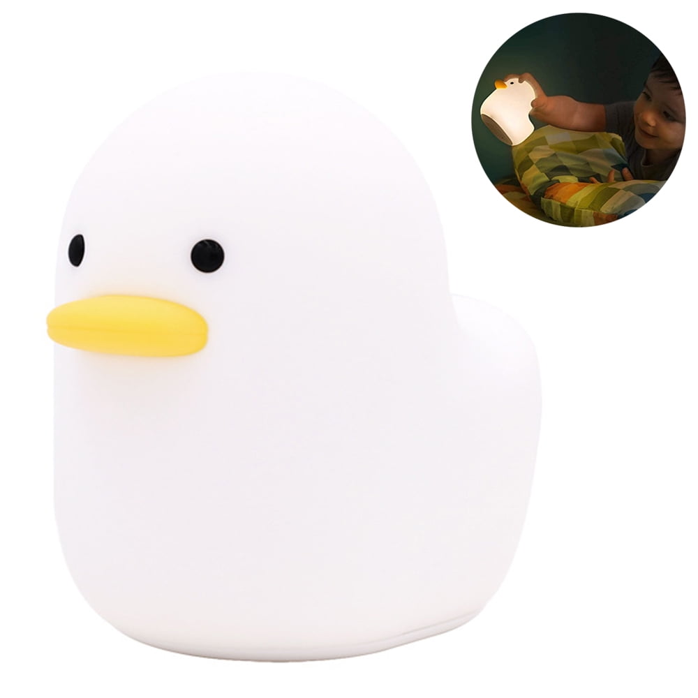 Led Duck Night Light, Cute Silicone Nursery Light Rechargeable Table