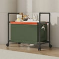 thumbnail image 1 of Contenant de Rangement Roulant de 22,4 Po avec Roues, Grande Capacité, Cadre en Métal, Construction, Roues Roulantes Faciles à 360°, Sangle, Poignée, Multifonction pour Chambre, sous le Lit, Chaussures, Vêtements, Livres, Jouets, Organisateur, 1 of 6