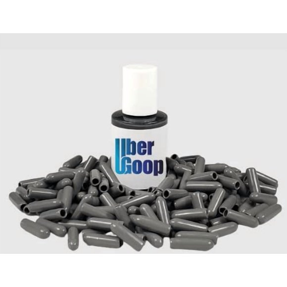 (New 1oz Size) Uber Goop Dark Grey Dishwasher Rack Coating/Glue w/150 caps