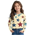 thumbnail image 5 of MKOSPLRT 3-14 Years Kids Y2K Tops Long Sleeve Crewneck T Shirts Funny Stars Graphic Shirts Fashion Color Block Blouses Soft Tees, 5 of 8