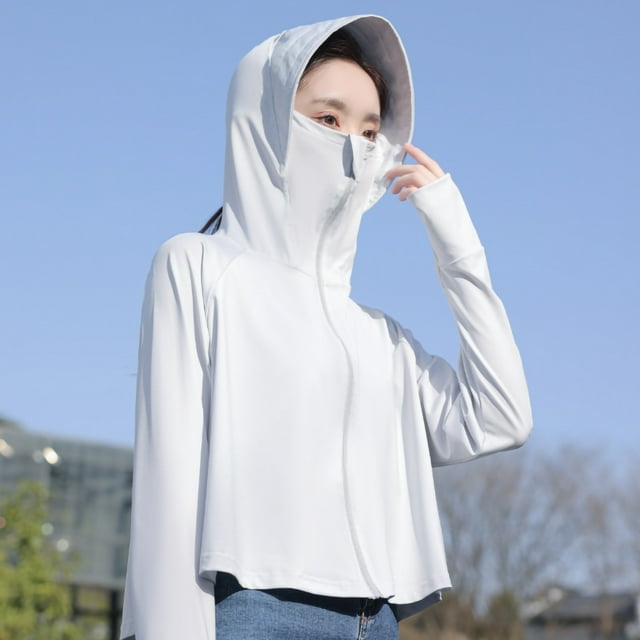 Sun Protection Clothing Sunblock Shirt Sun Block Clothing Sun Protection Shirt Sun Protective Jacket UV Sun Protection Clothing Cooling Sunblock Shirt Long Sleeve Hooded With For