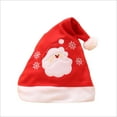 thumbnail image 2 of Xuety Santa Hats Cute Xmas Hat Snowman Print Super Soft Plush Holiday Christmas Hat New Year Party Headwear, 2 of 4