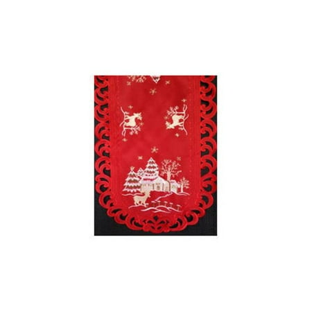 

Sinobrite H8837-R Reindeer Red Oblong Table Cloth- 68 x 90 in.