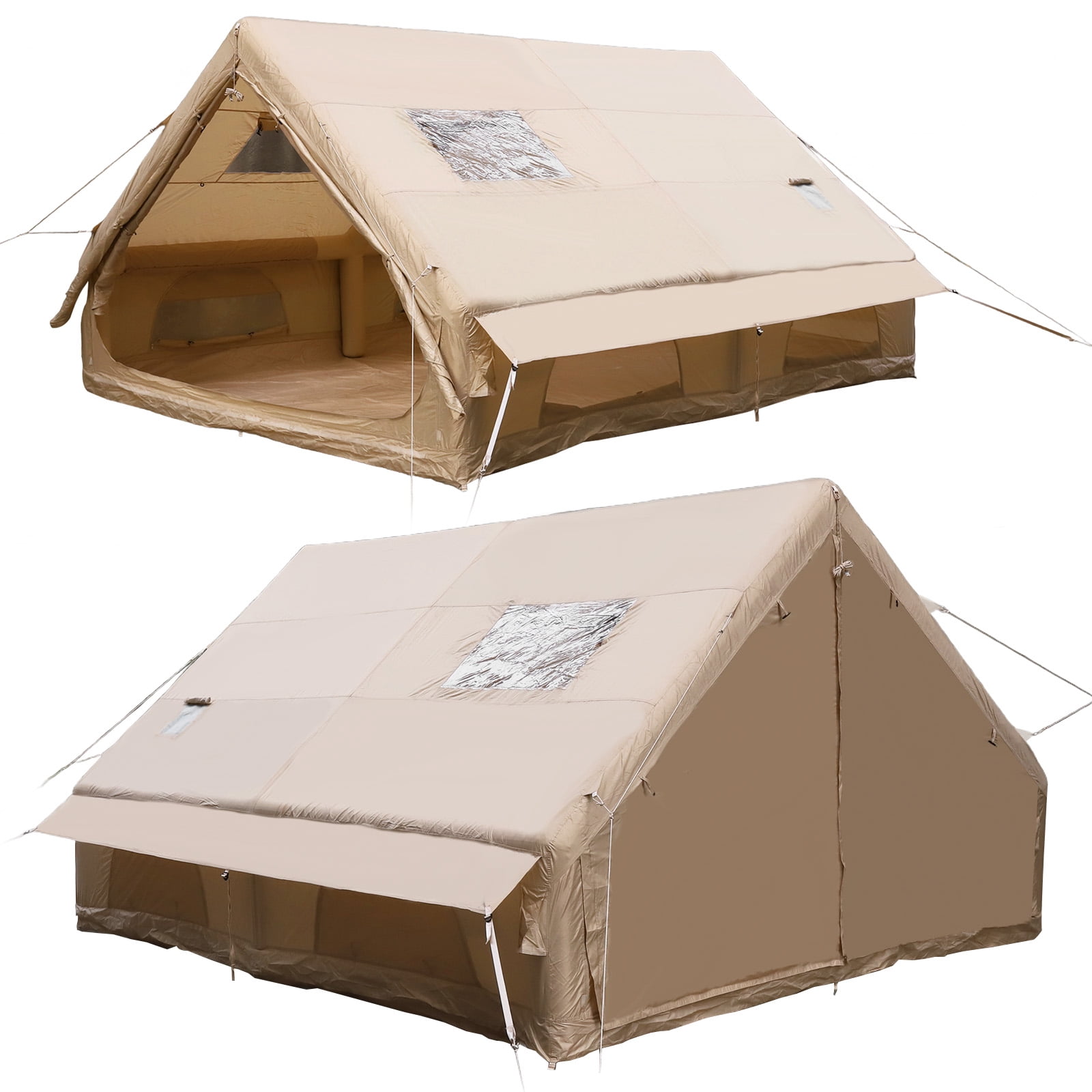 Btidfty Inflatable Camping Tents with Mesh Windows & Pump Easy Setup 420D Glamping House