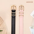 thumbnail image 6 of JASGOOD 2 Pack Belts for Women Fashion Skinny Leather Belt with Gold Buckle, 6 of 8