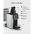 thumbnail image 5 of SIFENE 3-in-1 Single Serve Coffee Maker, Compatible with K Cup Capsules & Grounds, Tea Maker, 6-10 Oz Brew Sizes, 50 Oz Removable Reservoir, Fast Brew, Compact Design, 120V 1150W, Black, 5 of 13