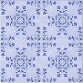 thumbnail image 1 of Ahgly Company Machine Washable Indoor Square Transitional Lavender Blue Area Rugs, 8' Square, 1 of 7